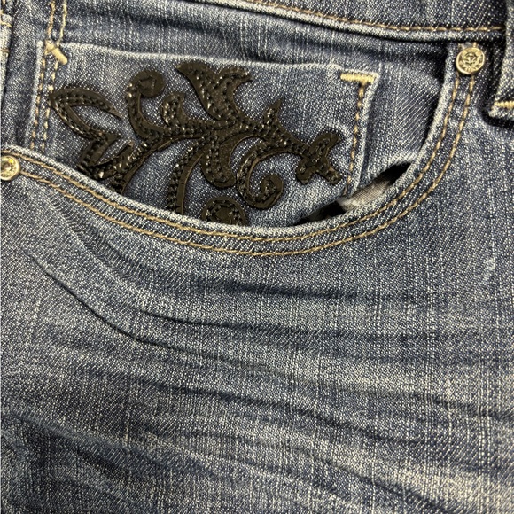 White House Black Market Slim leg Size 10R Blue Denim Jeans Mid rise - Picture 5 of 10